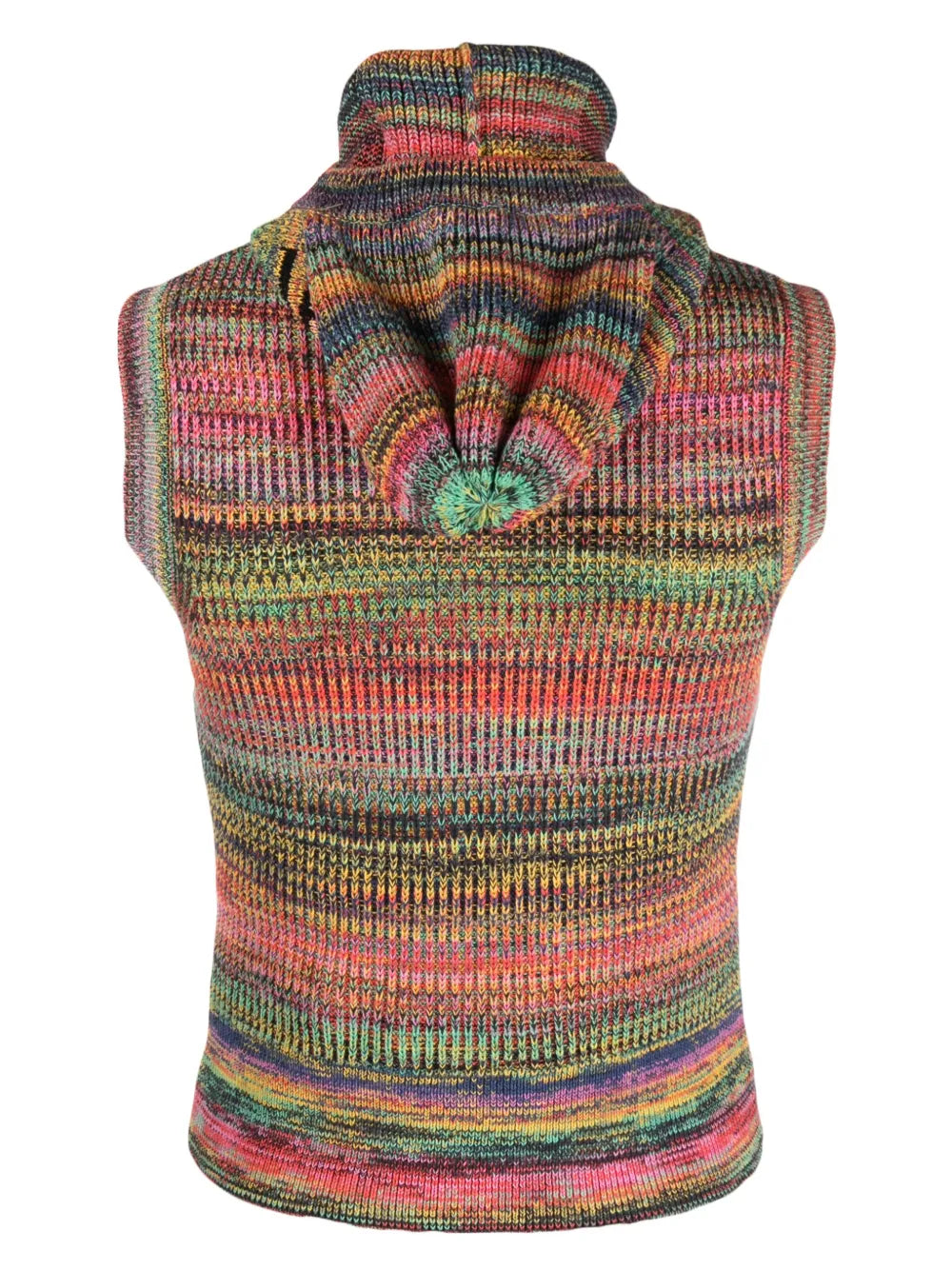 Space Dye Balaclava Sleeveless Jumper