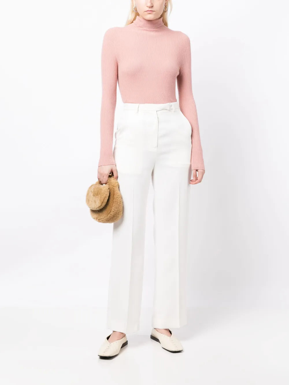 Roll-Neck Ribbed-Knit Jumper
