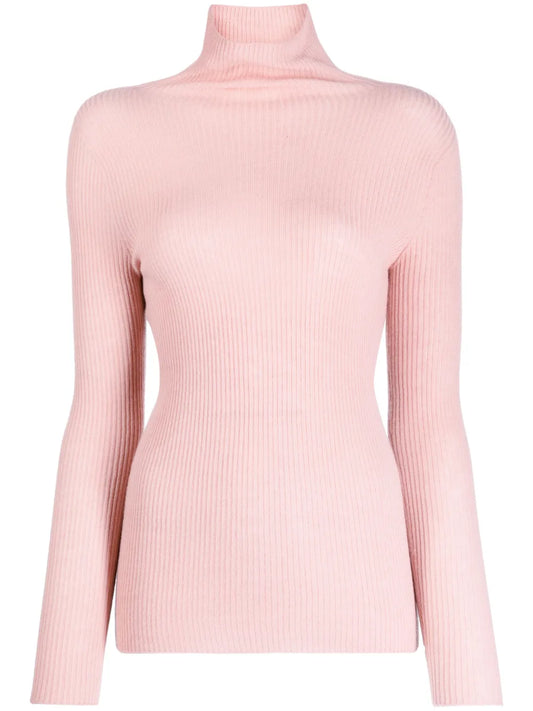 Roll-Neck Ribbed-Knit Jumper