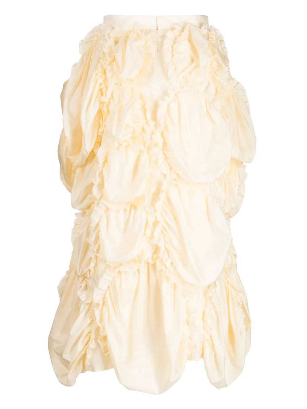 High-Waisted Ruffled Midi Skirt