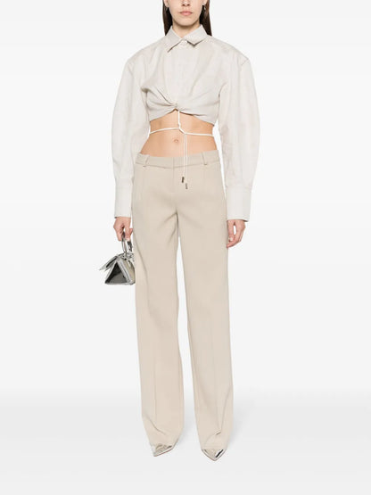 Straight-Leg Tailored Trousers