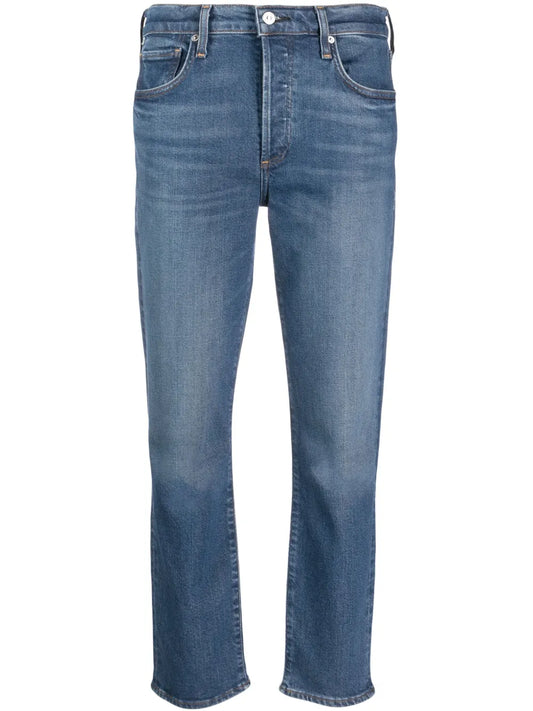 Slim-Cut Cropped-Leg Jeans
