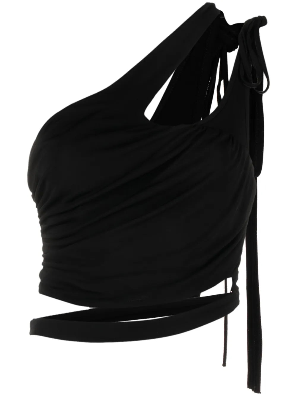 Cut-Out Draped Cropped Top