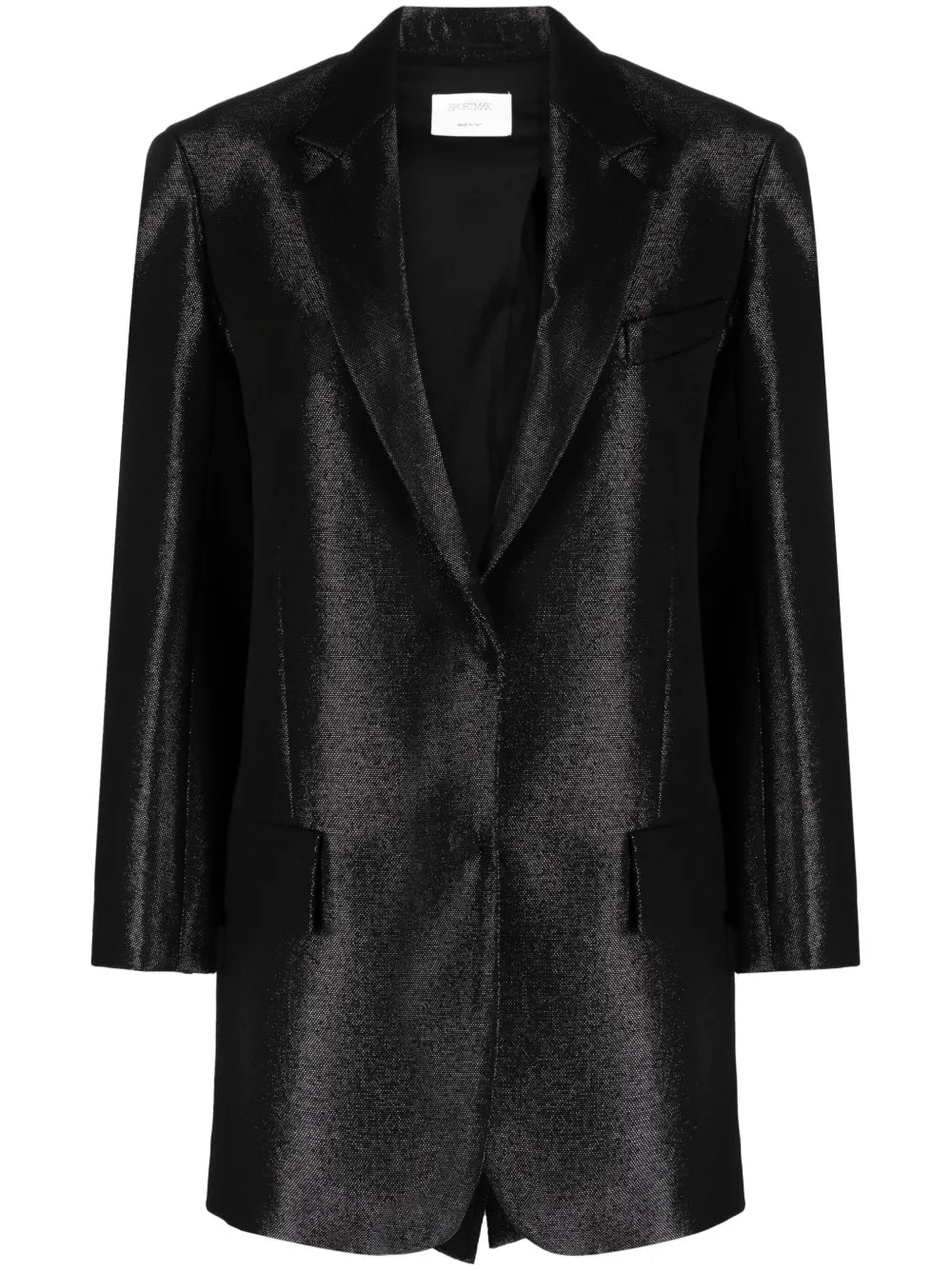 Single-Breasted Metallic-Finish Blazer