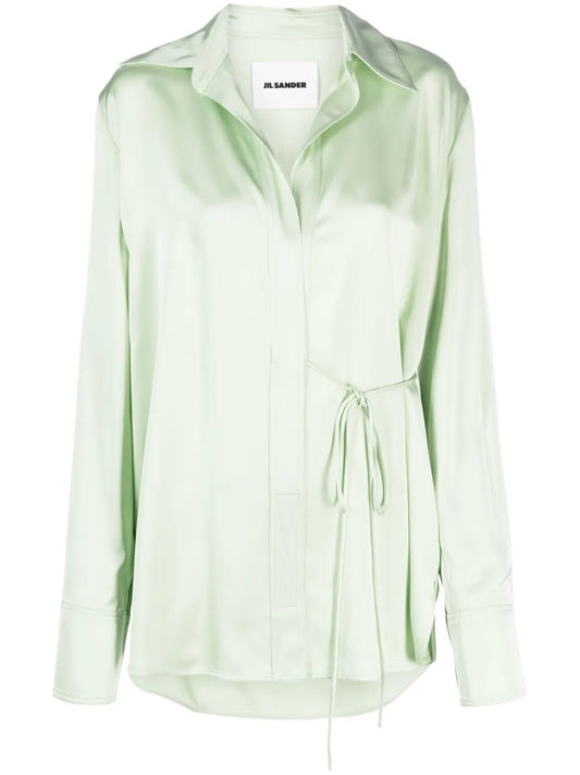 Wrap Satin Shirt