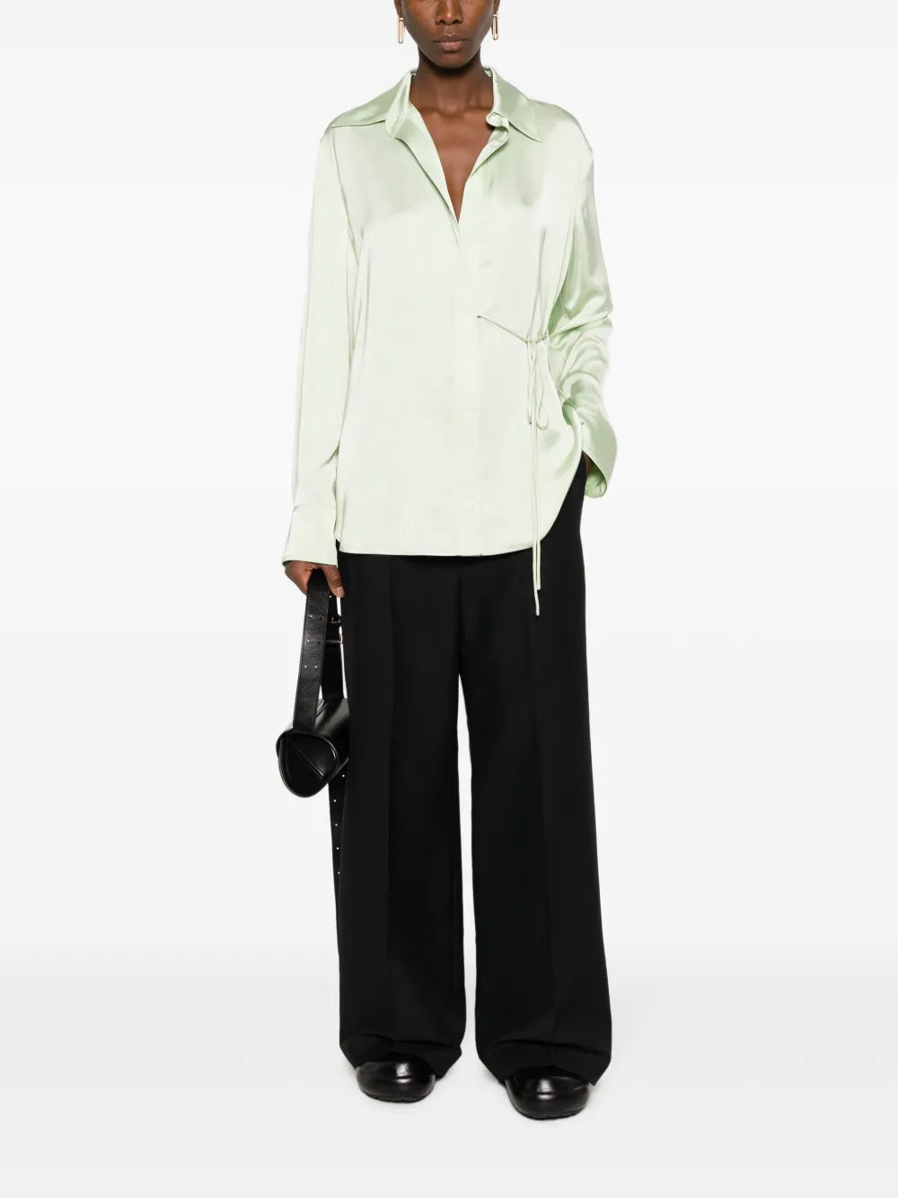 Wrap Satin Shirt