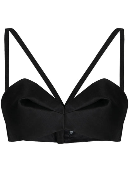 Gathered Bustier Crop Top