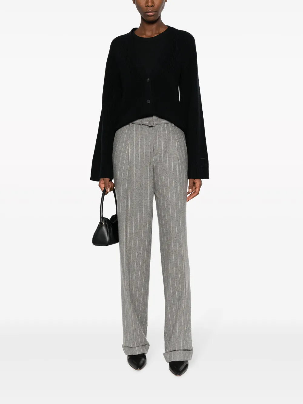 Striped Tailored Wool Trousers
