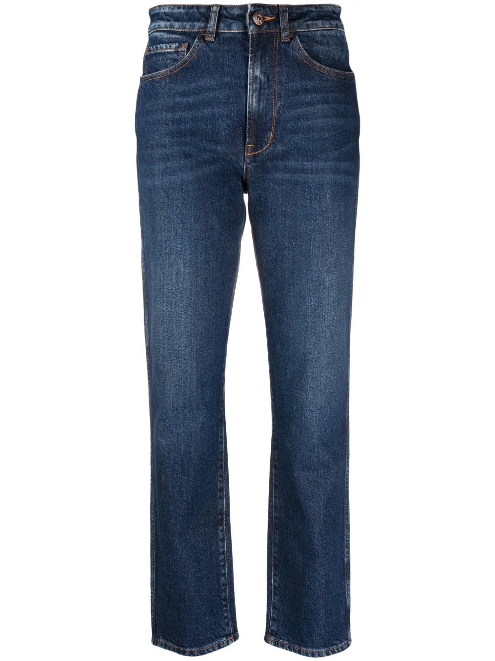Claudia Mid-Rise Straight-Leg Jeans
