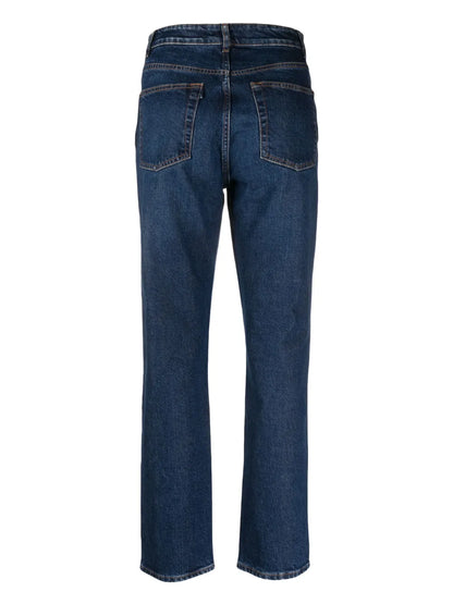 Claudia Mid-Rise Straight-Leg Jeans