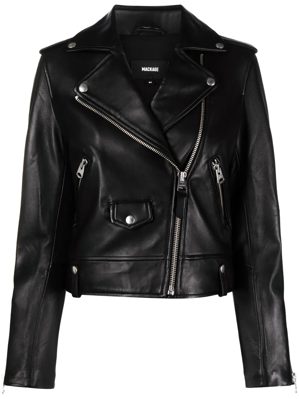 Baya Off-Centre Leather Jacket
