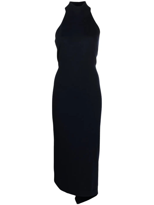 Funnel-Neck Sleeveless Ribbed-Knit Dress