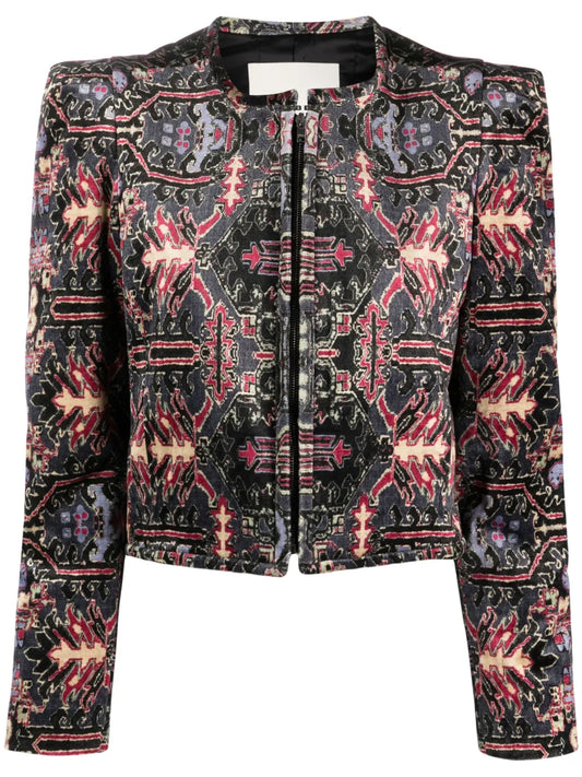 Valian Graphic-Print Cropped Jacket