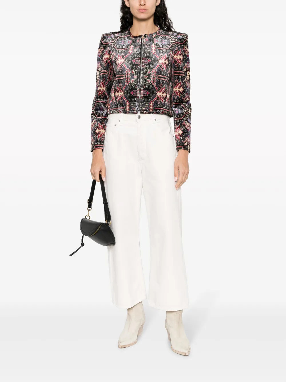 Valian Graphic-Print Cropped Jacket
