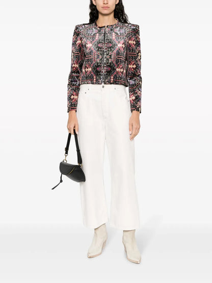 Valian Graphic-Print Cropped Jacket
