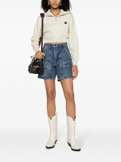 Oxane Logo-Embroidered Cardigan
