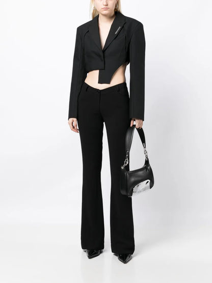 Logo-Plaque Peak-Lapels Blazer