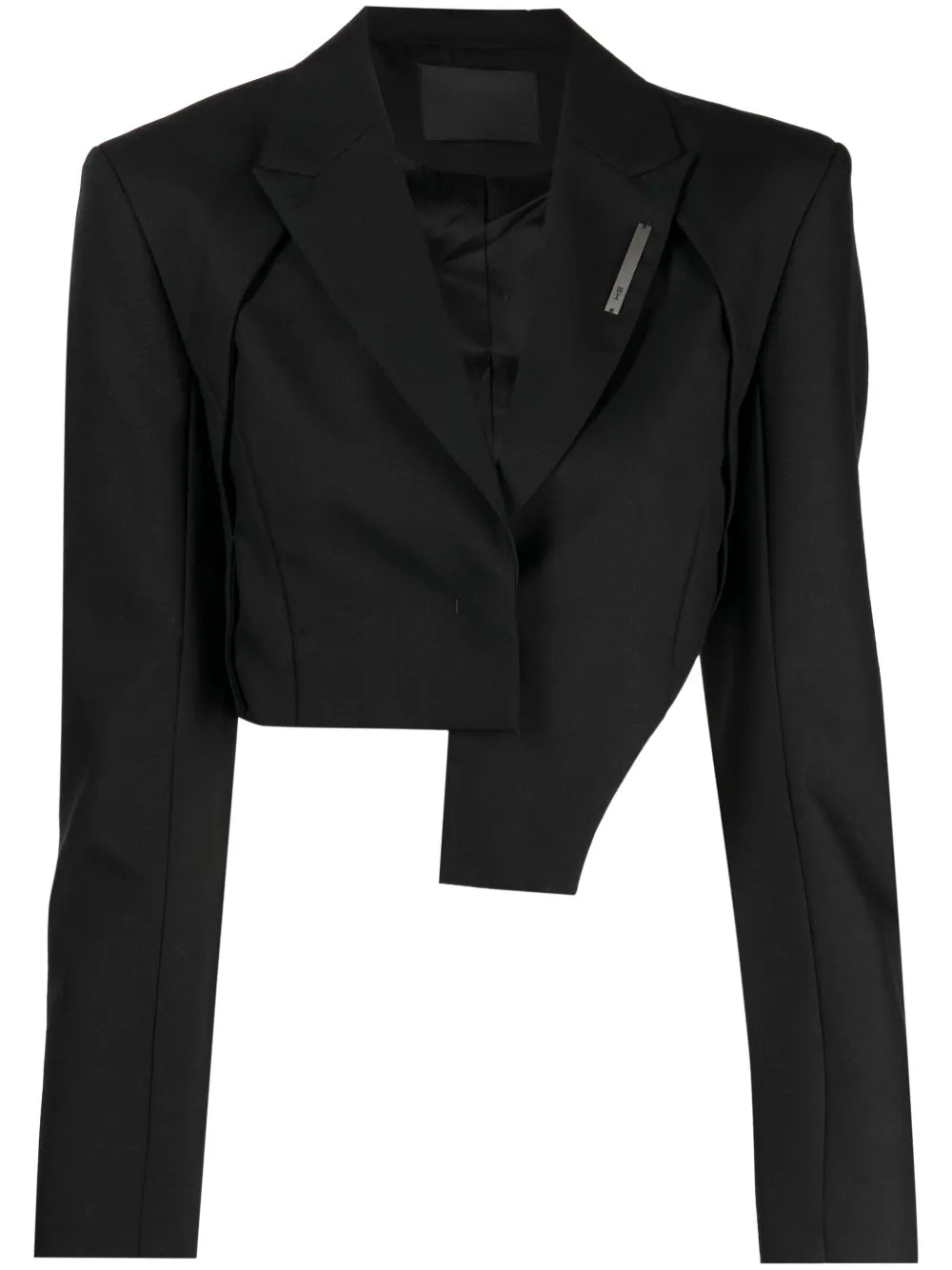 Logo-Plaque Peak-Lapels Blazer