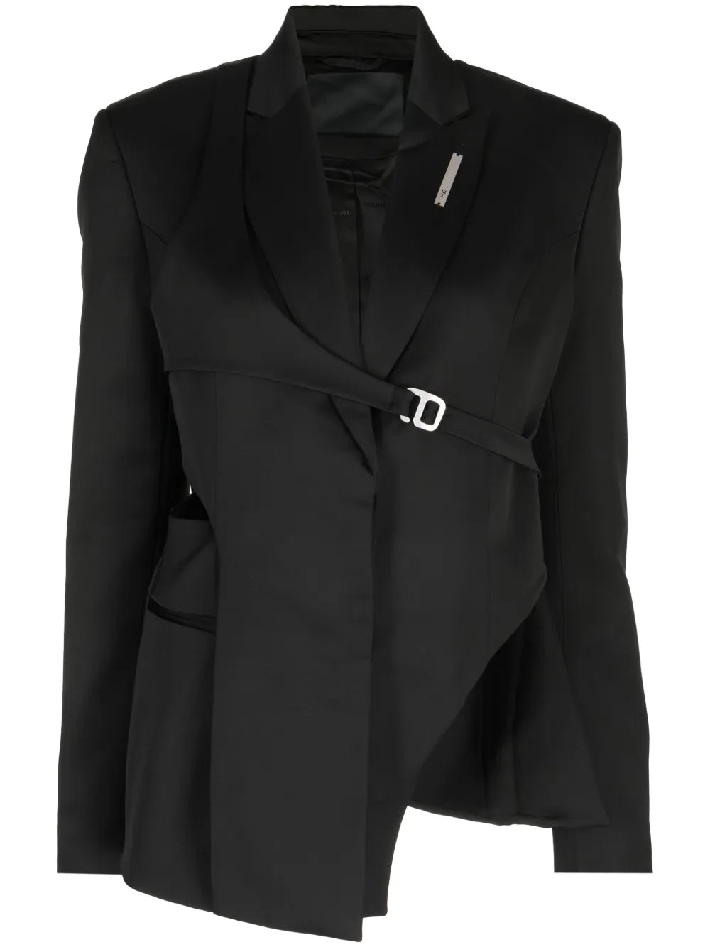 Logo-Plaque Asymmetric-Design Blazer