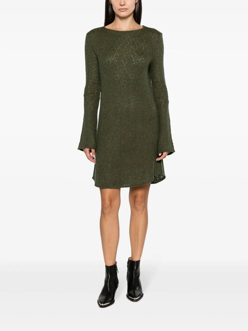 Two Face Crochet-Knit Minidress