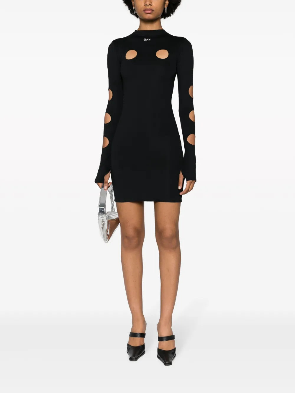 Cut-Out Long-Sleeve Minidress