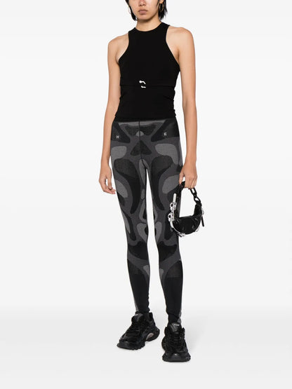 Mid-Rise Contrasting Waistband Legging