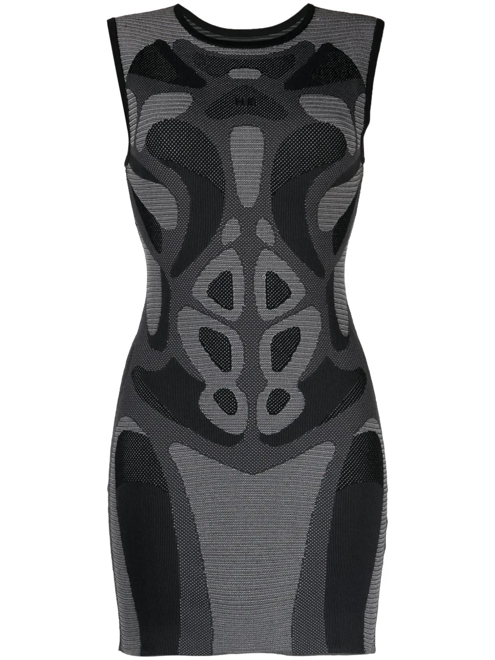 Patterned Intarsia-Knit Sleeveless Dress