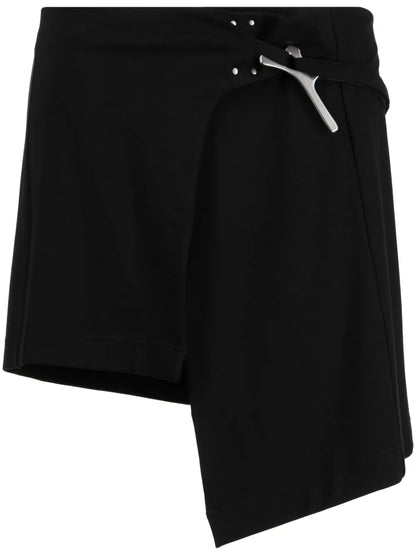 Asymmetric Wrap Miniskirt