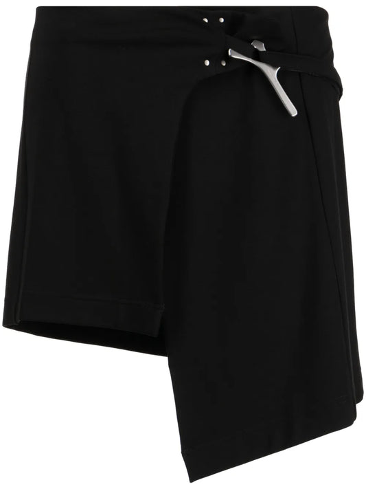 Asymmetric Wrap Miniskirt