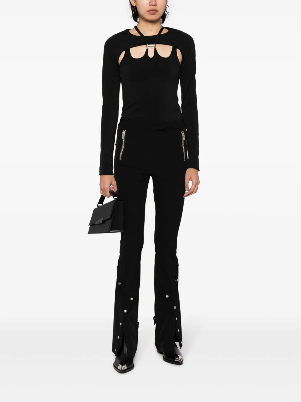Cut-Out Long-Sleeve Top