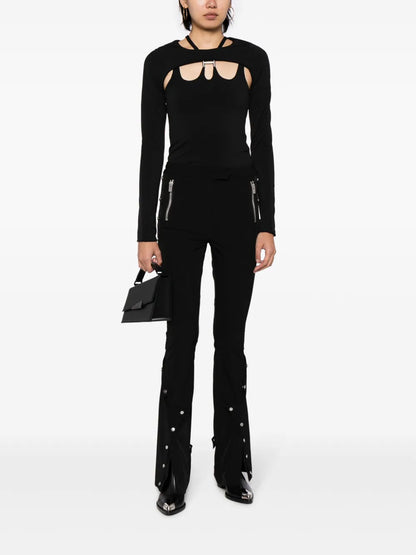 Cut-Out Long-Sleeve Top