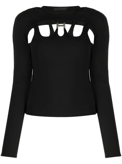 Cut-Out Long-Sleeve Top