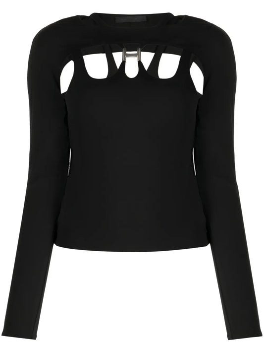 Cut-Out Long-Sleeve Top