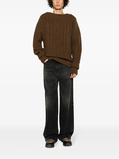 Logo-Patch Wide-Leg Jeans
