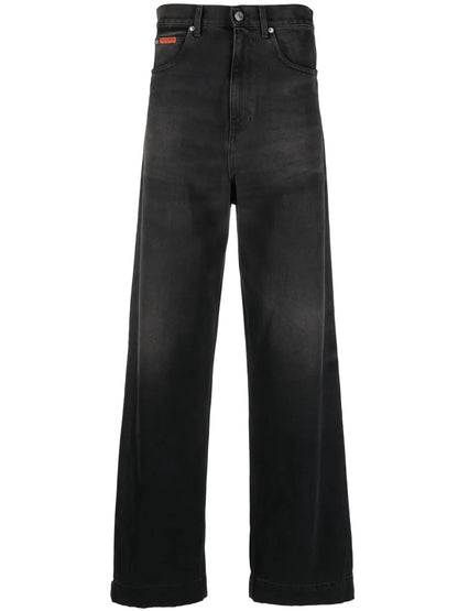 Logo-Patch Wide-Leg Jeans