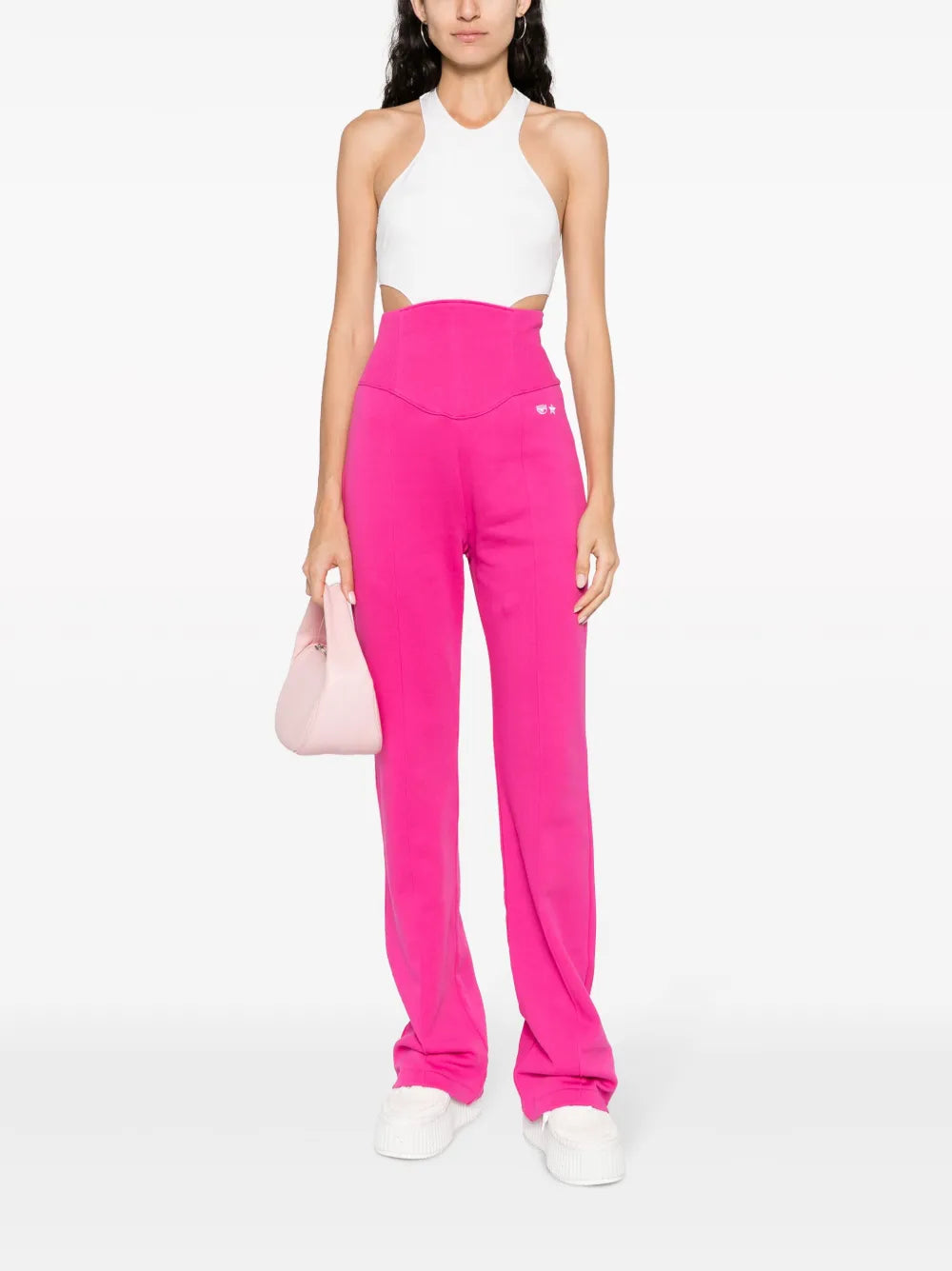High-Waisted Flared Trousers