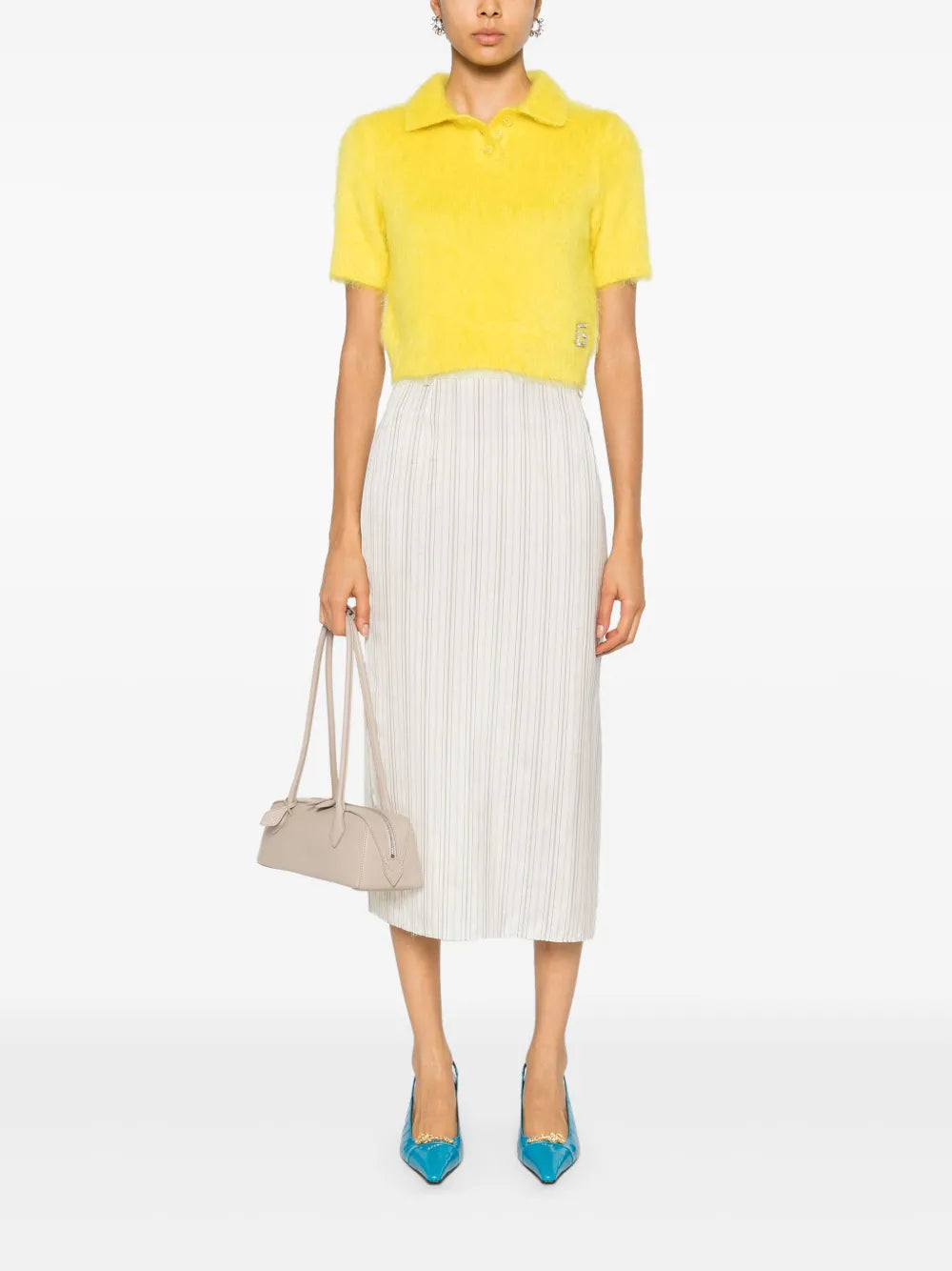 Square G-Embellished Polo Top
