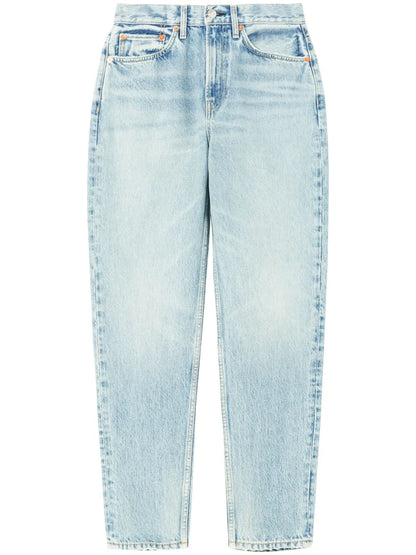Logo-Patch Tapered Jeans