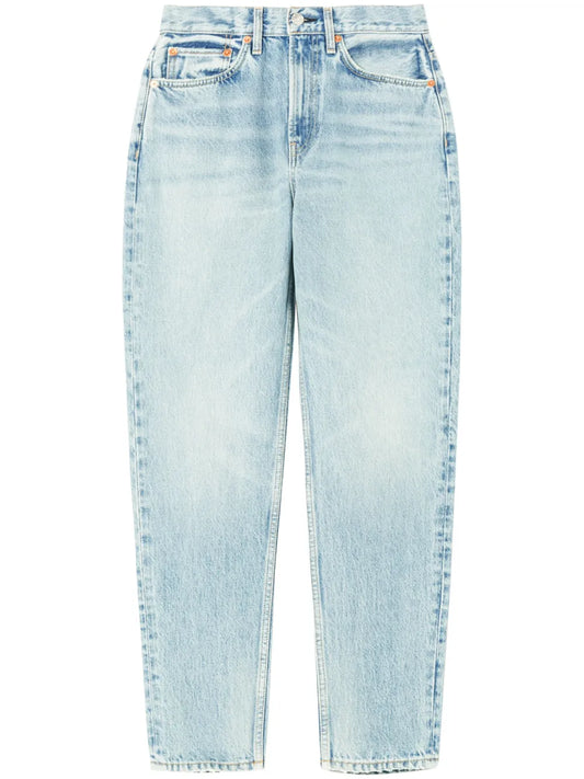 Logo-Patch Tapered Jeans