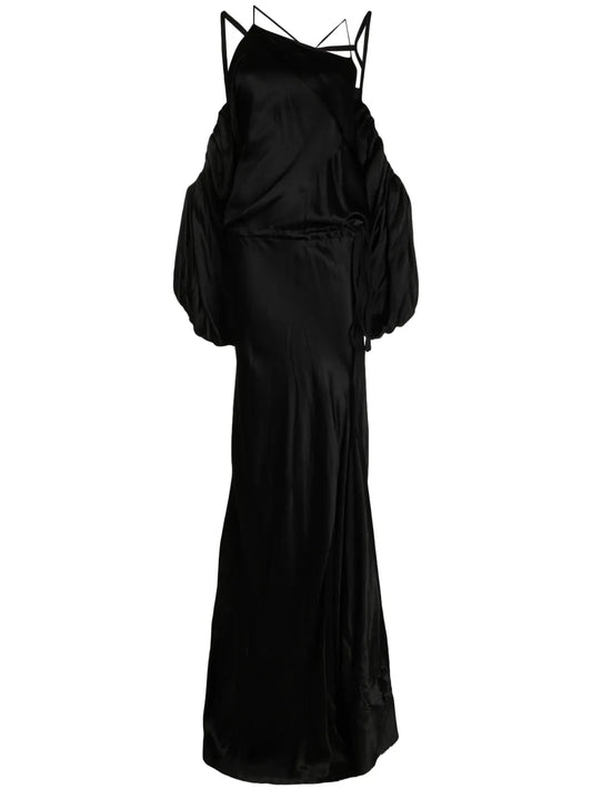 Draped Asymmetric Gown