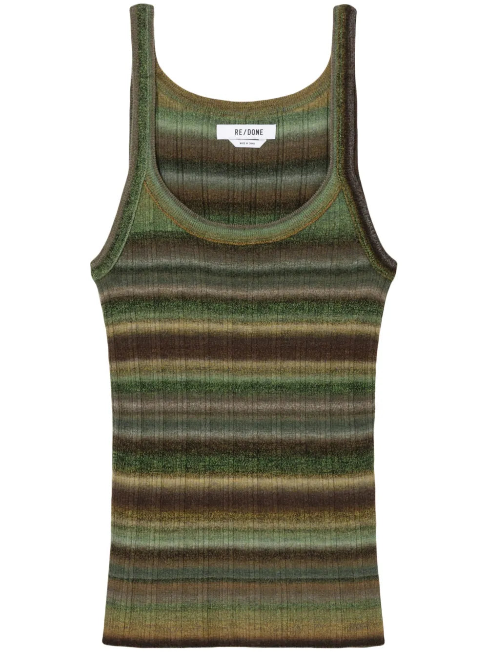 Space Dye Ribbed Wool Top