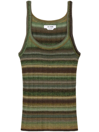 Space Dye Ribbed Wool Top