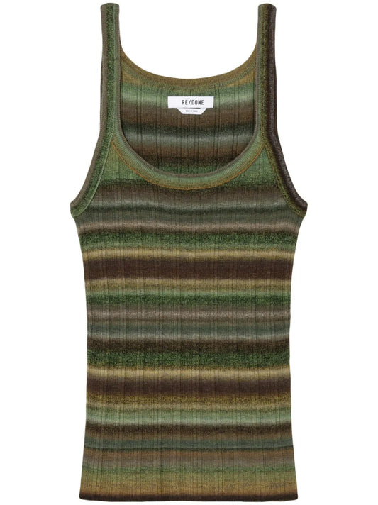 Space Dye Ribbed Wool Top