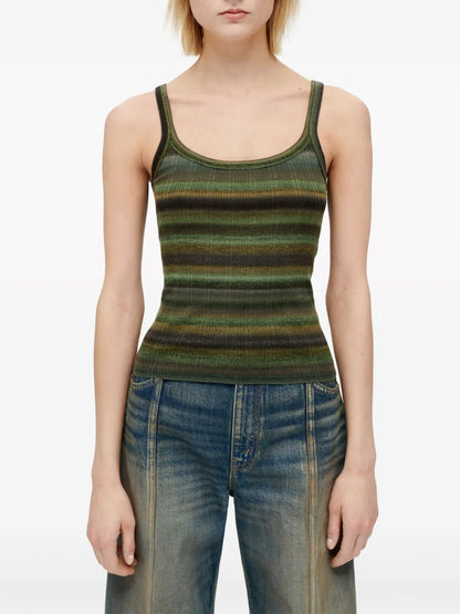 Space Dye Ribbed Wool Top