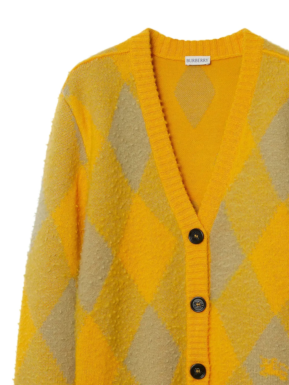 Argyle Patterned-Jacquard Wool Cardigan