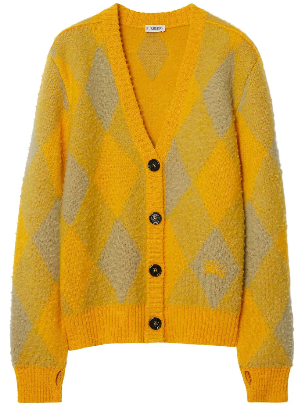 Argyle Patterned-Jacquard Wool Cardigan