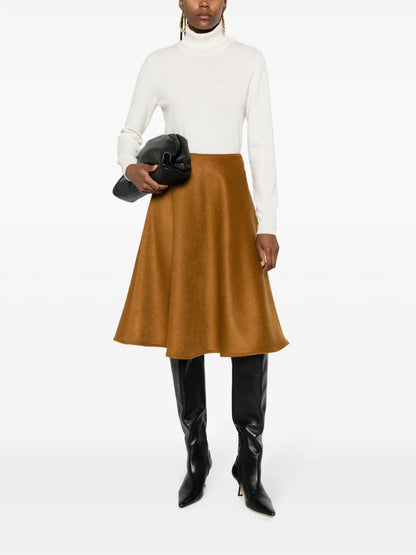 A-Line Flared Midi Skirt