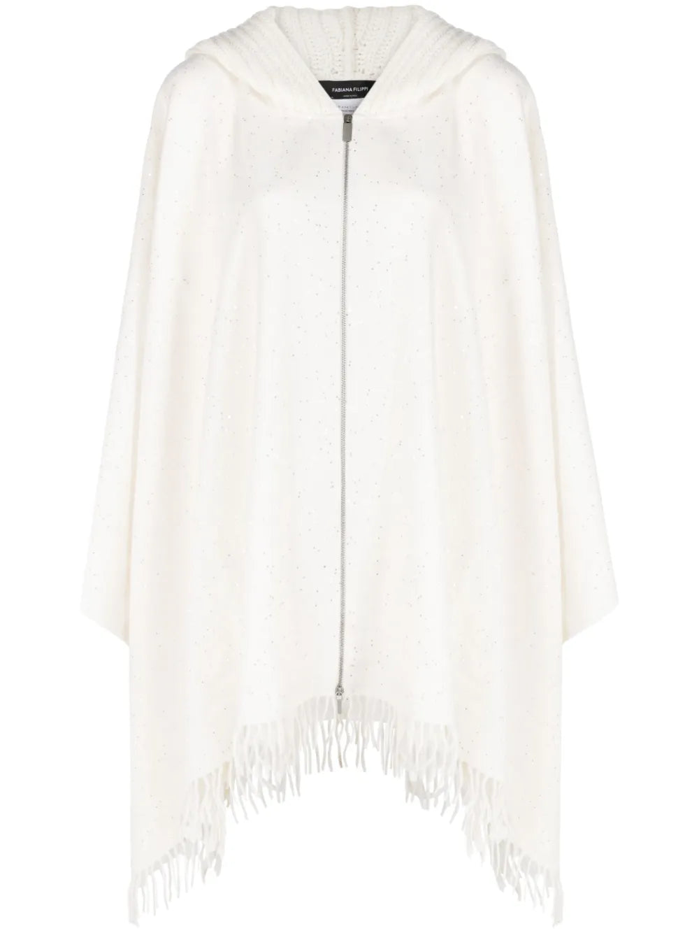 Knitted Zip-Up Cape