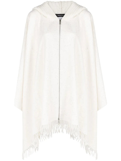 Knitted Zip-Up Cape