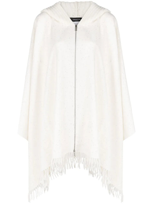 Knitted Zip-Up Cape